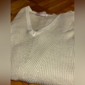 One on one | vintage knit light green tank v-neck cotton blend | size M